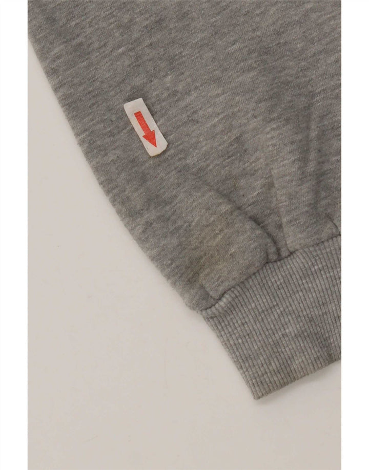 Zara Damen Grafik-Sweatshirt-Pullover UK 14 Mittelgraues Polyester