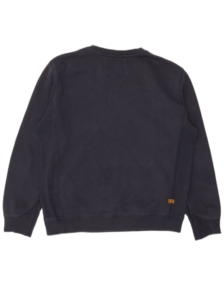 G-Star Herren-Sweatshirt, Pullover, groß, marineblau, Baumwolle