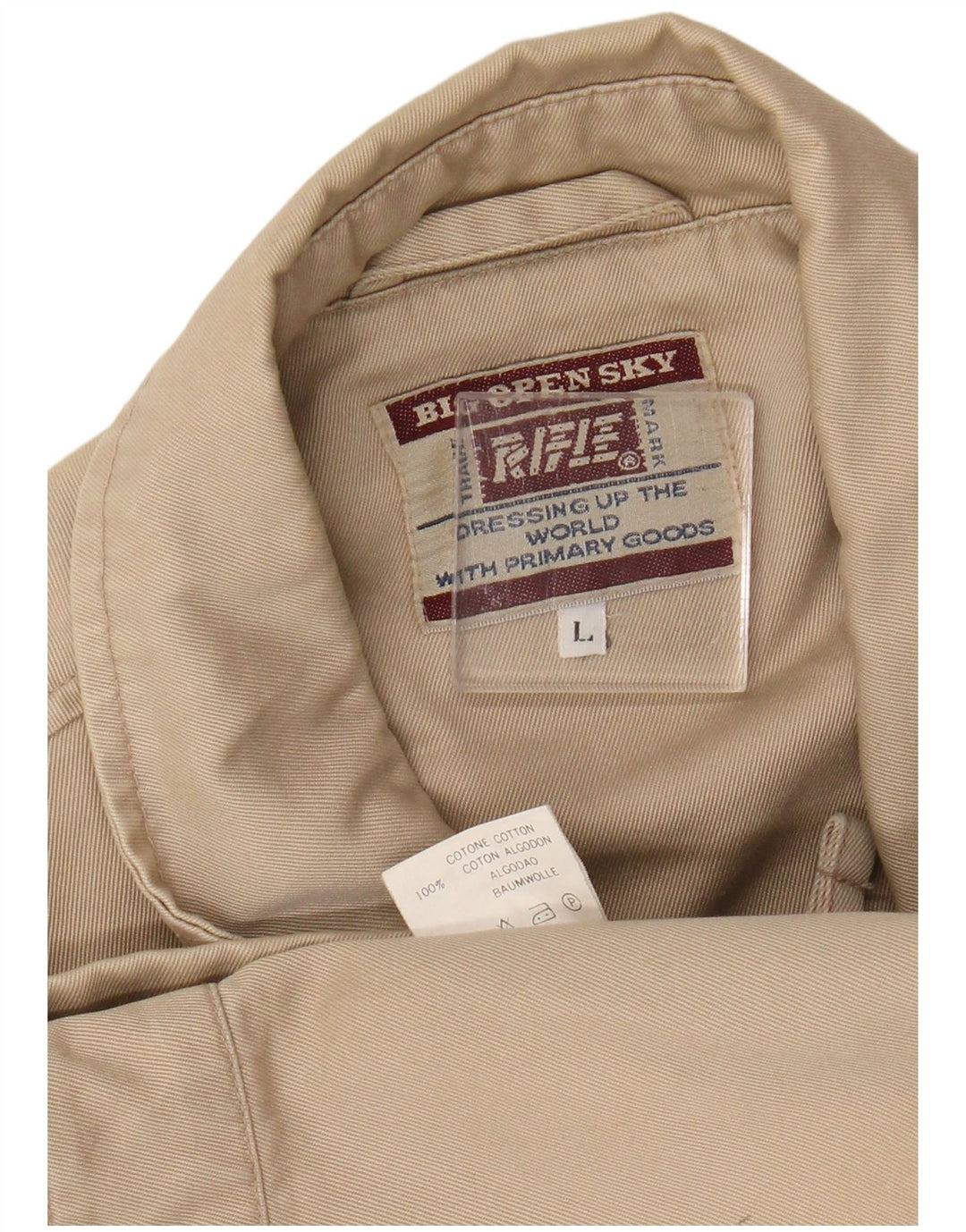Rifle Herren-Utility-Jacke UK 40 Large Beige Baumwolle