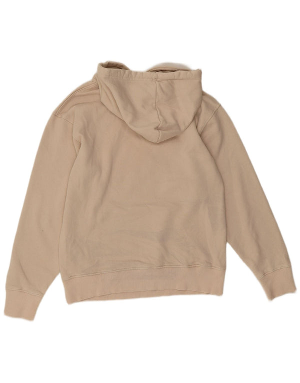 Zara Damen Übergroßer Kapuzenpullover UK 10 Small Beige
