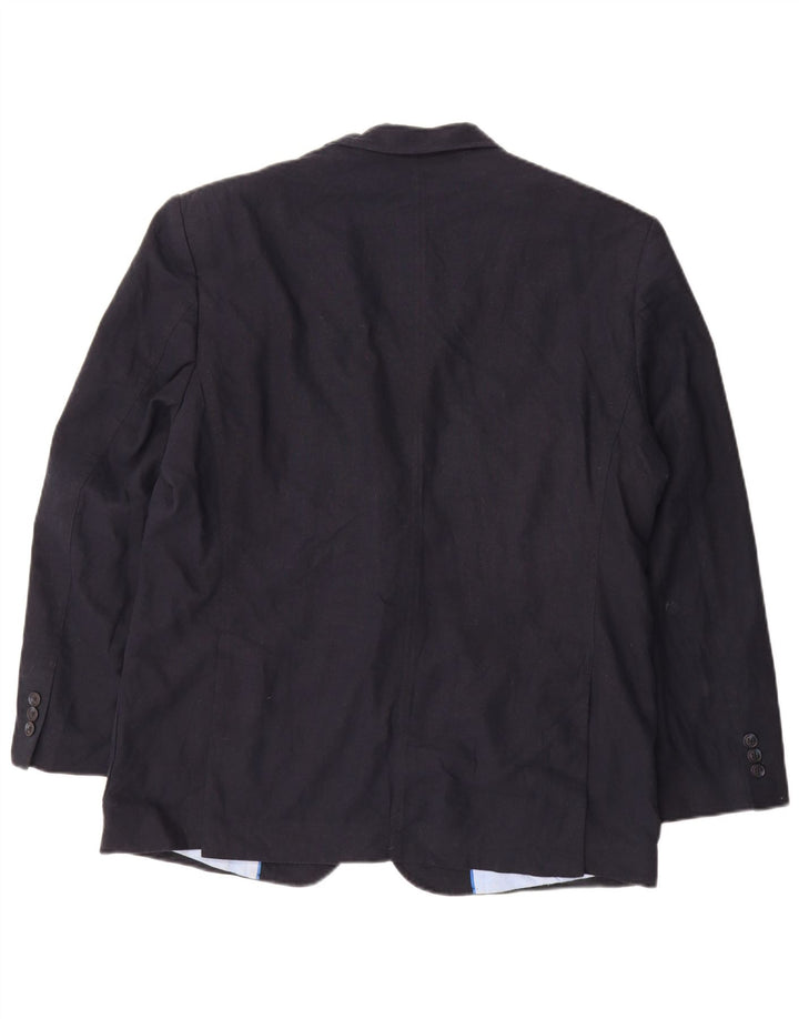 Marks & Spencer Herren-Blazer mit 2 Knöpfen, Gr. 42, Marineblau, Flachs