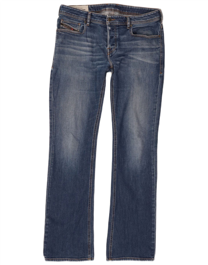 Diesel Herren Bootcut Jeans W34 L34 Blaue Baumwolle