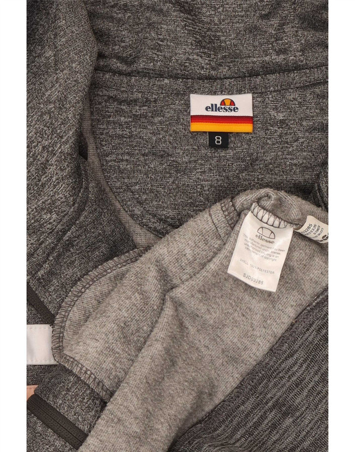 Ellesse Damen-Kapuzenpullover mit Reißverschluss, Größe S, Grau, Farbblock-Polyester