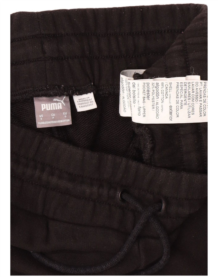 PUMA Damen Sportshorts UK 8 Small Schwarz Baumwolle