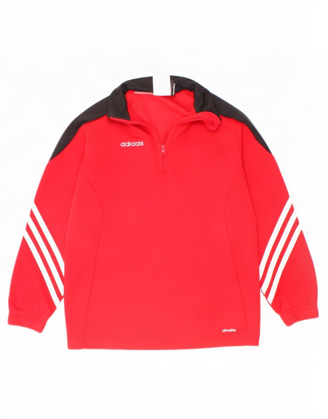 Adidas Jungen-Pullover-Trainingsoberteil mit Reißverschluss, 5–6 Jahre, XS, Rot, Farbblock