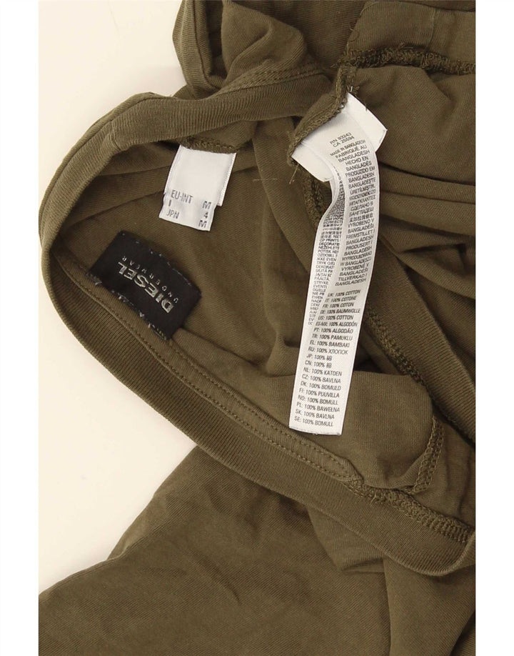 Diesel Herren T-Shirt Top Medium Khaki Baumwolle