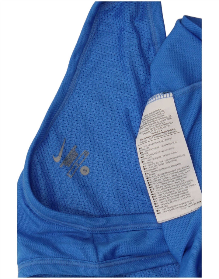 Nike Damen Weste Top UK 8 Small Blau Polyester