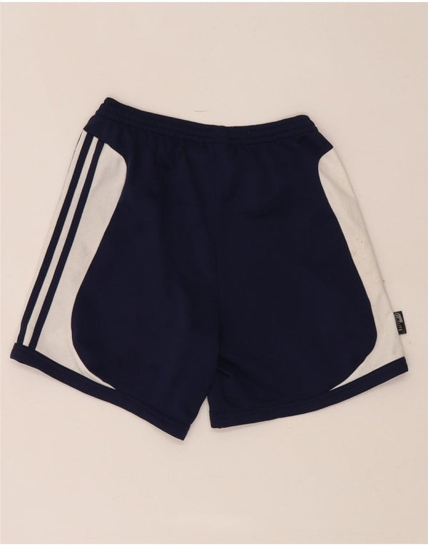ADIDAS Damen Climalite Sport Shorts UK 12 Mittel Marineblau Farbblock