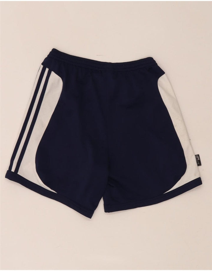 ADIDAS Damen Climalite Sport Shorts UK 12 Mittel Marineblau Farbblock
