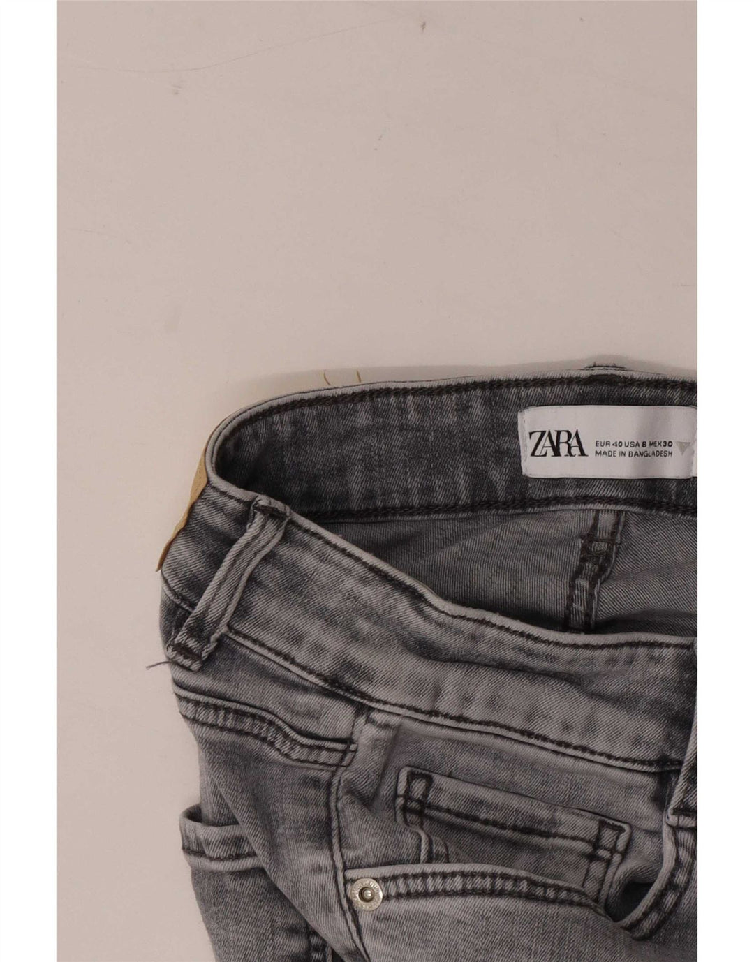 Zara Damen Skinny Jeans EU 40 Medium W30 L28 Grau