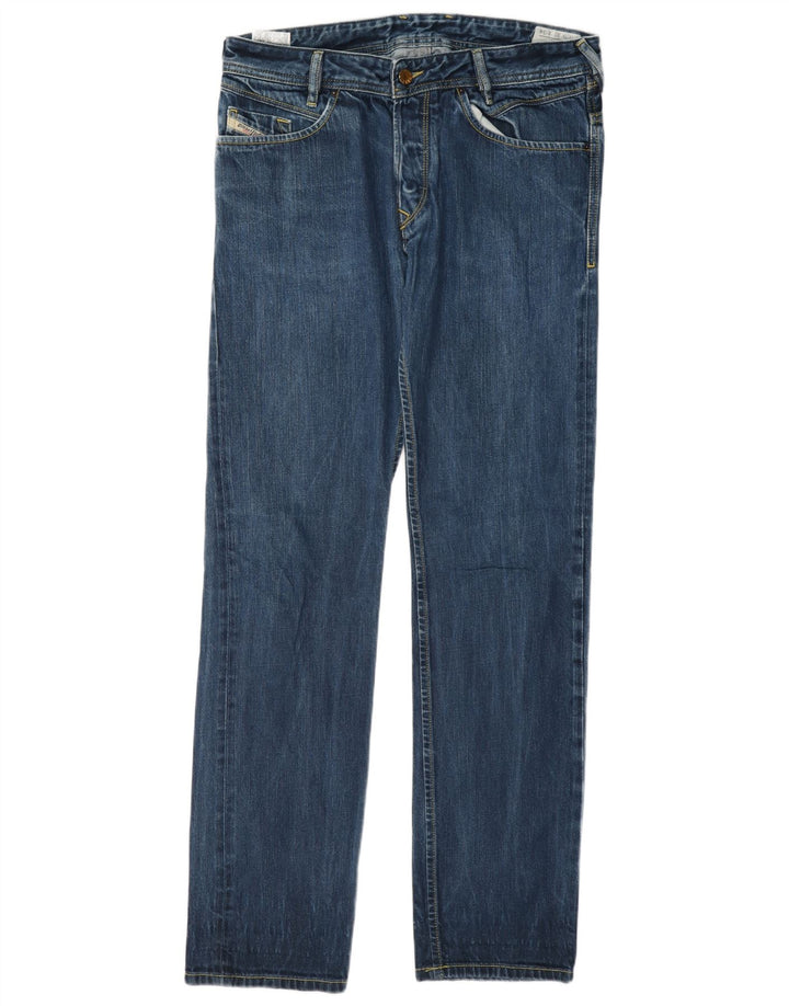 Diesel Herren Poiak Straight Jeans W31 L34 Blaue Baumwolle