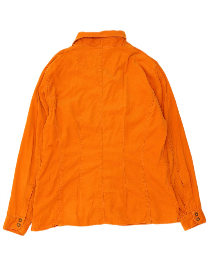 Esprit Damen Cordjacke UK 16 Large Orange Baumwolle