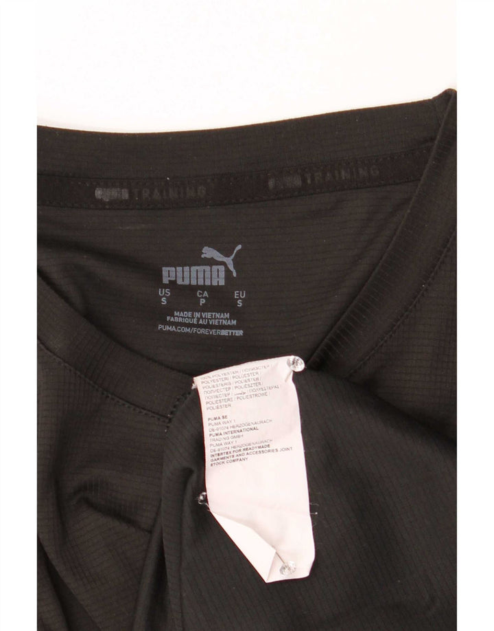 Puma Herren Grafik T-Shirt Top Small Schwarz Polyester Sport