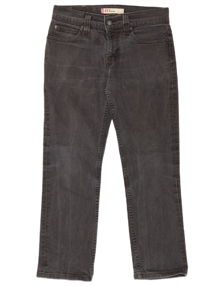 Levi's Herren 511 Slim Jeans W31 L26 schwarze Baumwolle