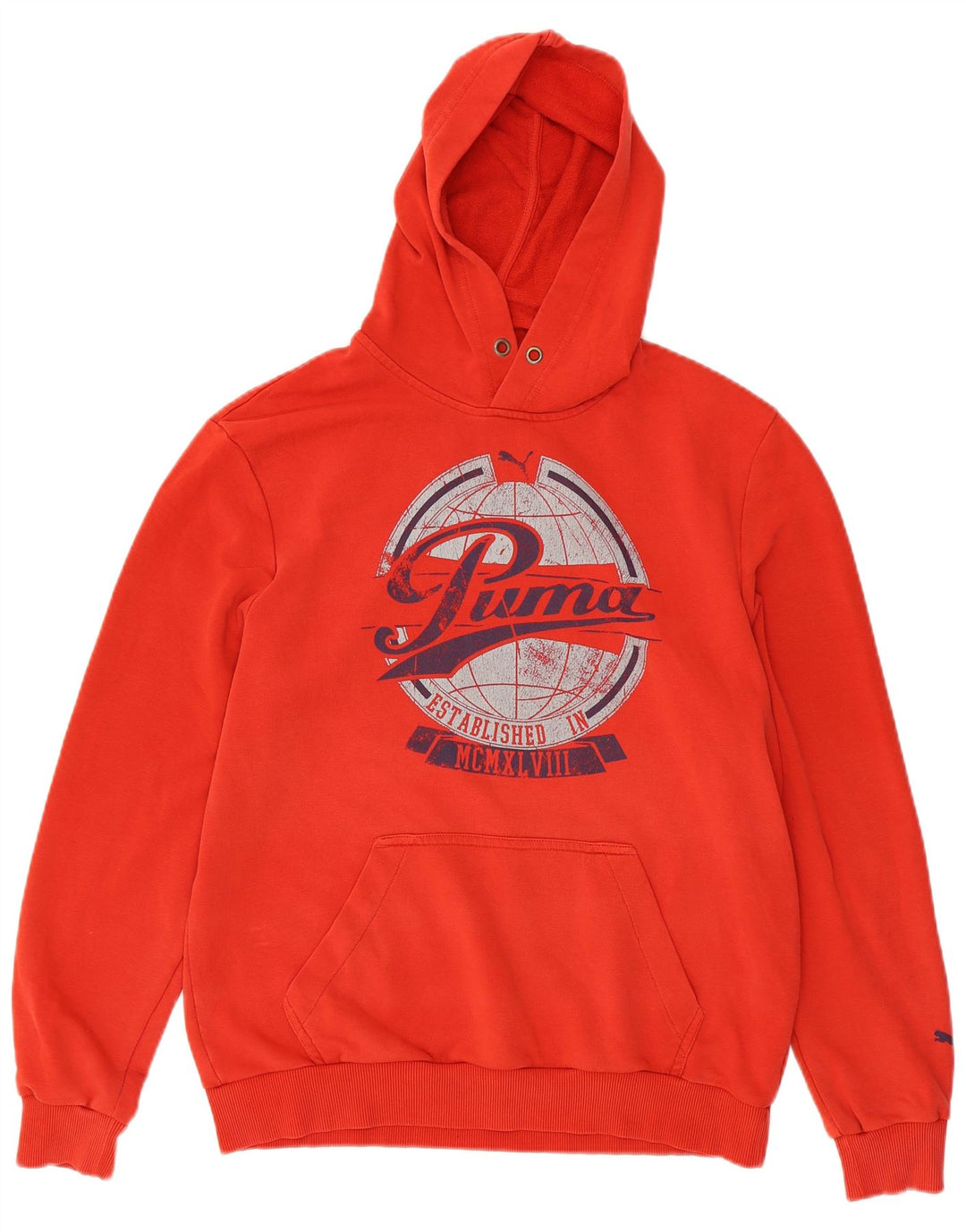 PUMA Mens Graphic Hoodie Jumper Large Red