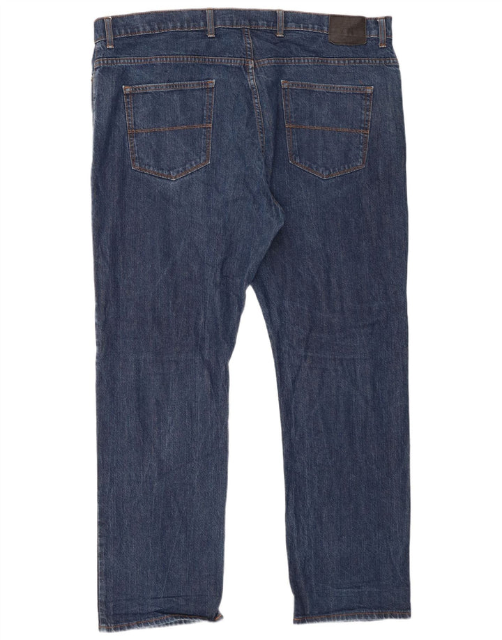 Marks & Spencer Herren Regular Straight Jeans W42 L31 Blaue Baumwolle