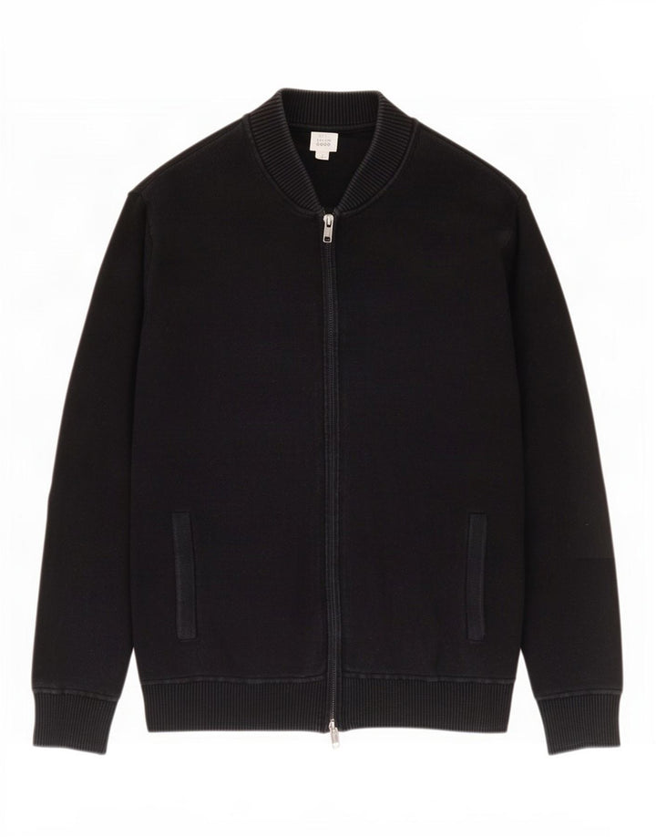 Gap Herren-Strickjacke aus mittelschwarzer Baumwolle