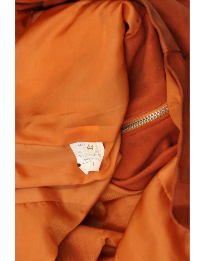 Vintage Damen Crop Lederjacke IT 44 Mitteloranges Leder
