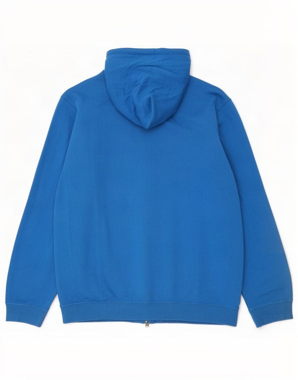 Champion Mens Graphic Zip Hoodie Sweater XL Blue Cotton