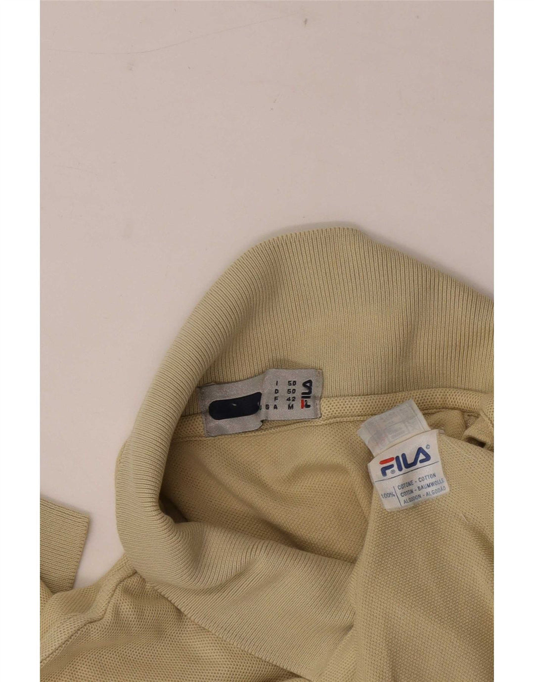 Fila Herren Poloshirt IT 50 Mittelbeige Baumwolle