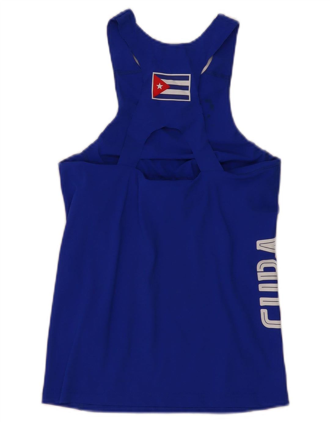 PUMA Damen Cuba Graphic Vest Top UK 8 Small Blau Polyamid
