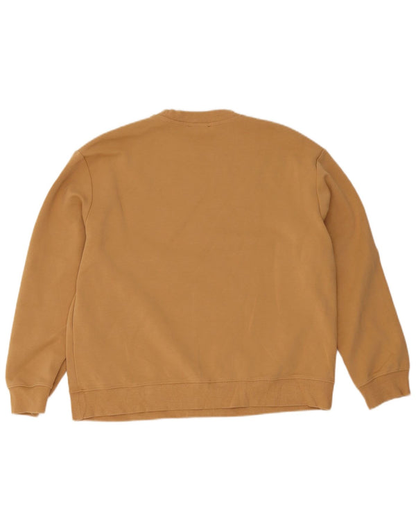 Übergroßer Sweatshirt-Pullover für Damen von Zara, Gr. 10, Größe S, Beige, Baumwolle