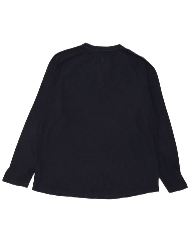 Fat Face Herren-Top, langärmelig, 2XL, Marineblau, Baumwolle