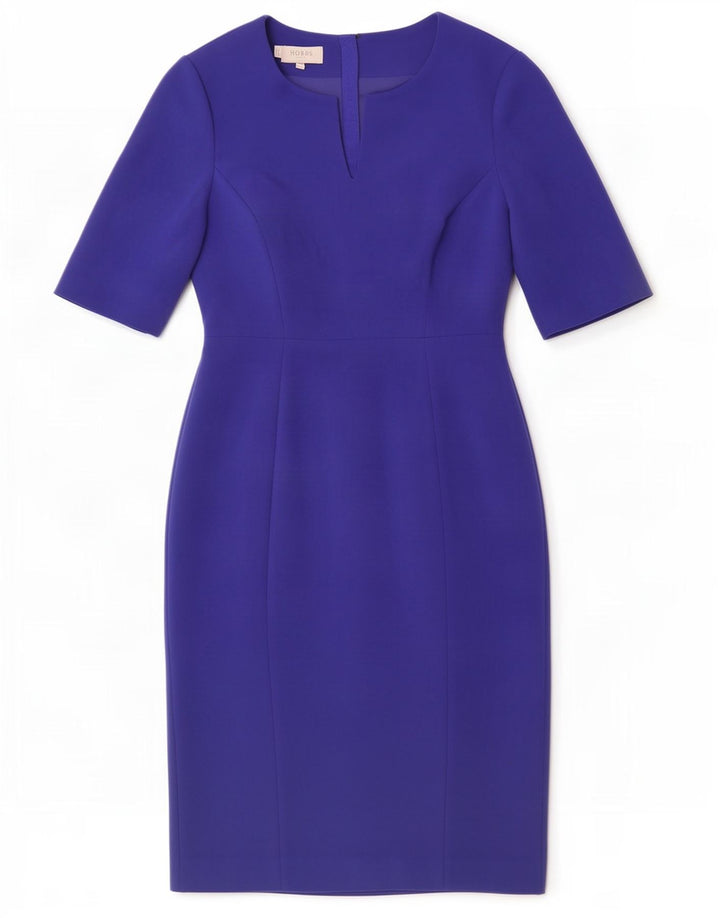 Hobbs Damen Etuikleid UK 10 Small Blau Polyester