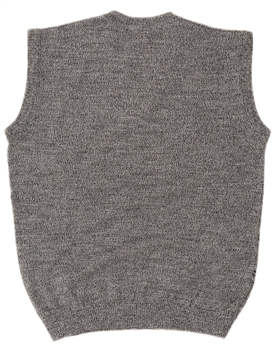 Vintage Herren Weste Tank Top Mittelgrau gestreift