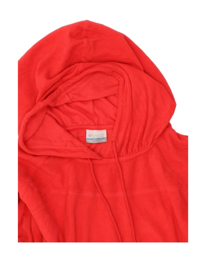 COLUMBIA Womens Hoodie Jumper UK 20 2XL Red Polyester Vintage Columbia and Second-Hand Columbia from Messina Hembry 