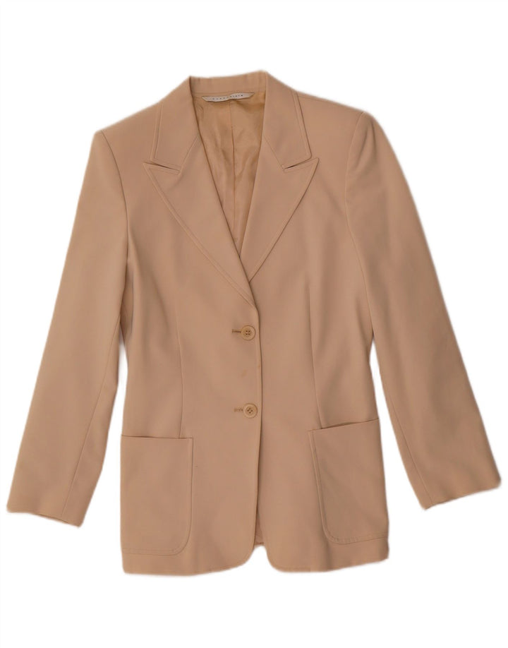 Penny Black Damen 2-Knopf-Blazerjacke UK 6 XS Beige Polyester