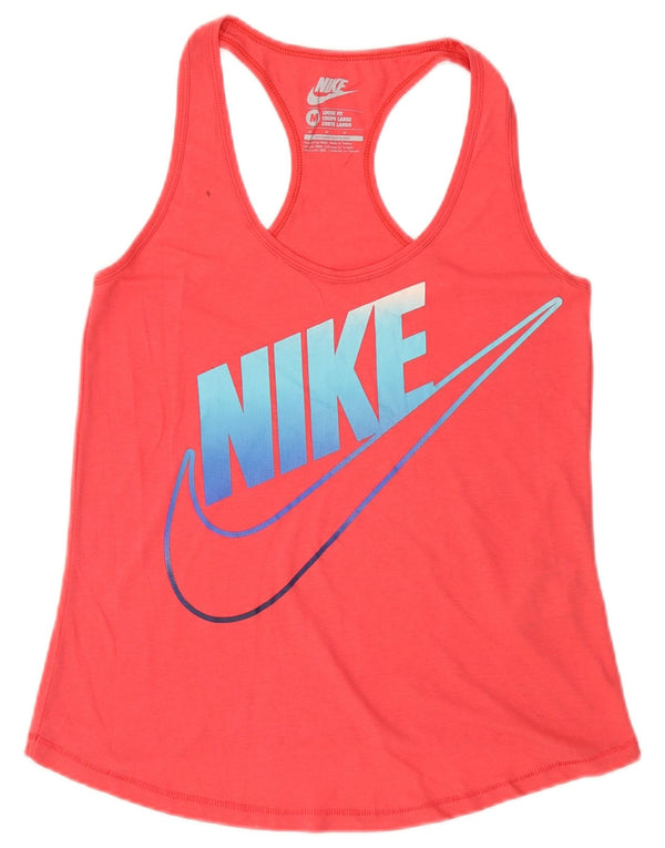 Nike Womens Loose Fit Graphic Vest Top UK 12 Mittelrosa Polyester