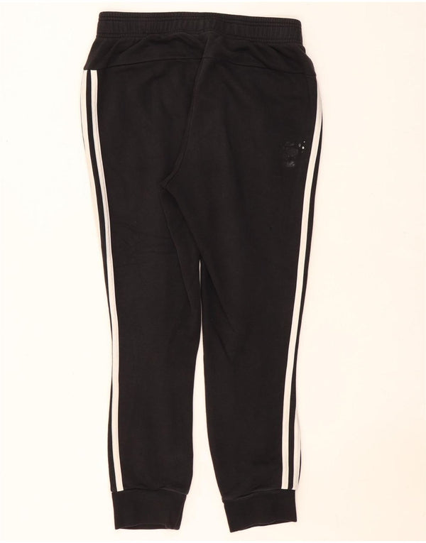 ADIDAS Damen Trainingshose Jogger UK 8/10 Small Schwarz Baumwolle