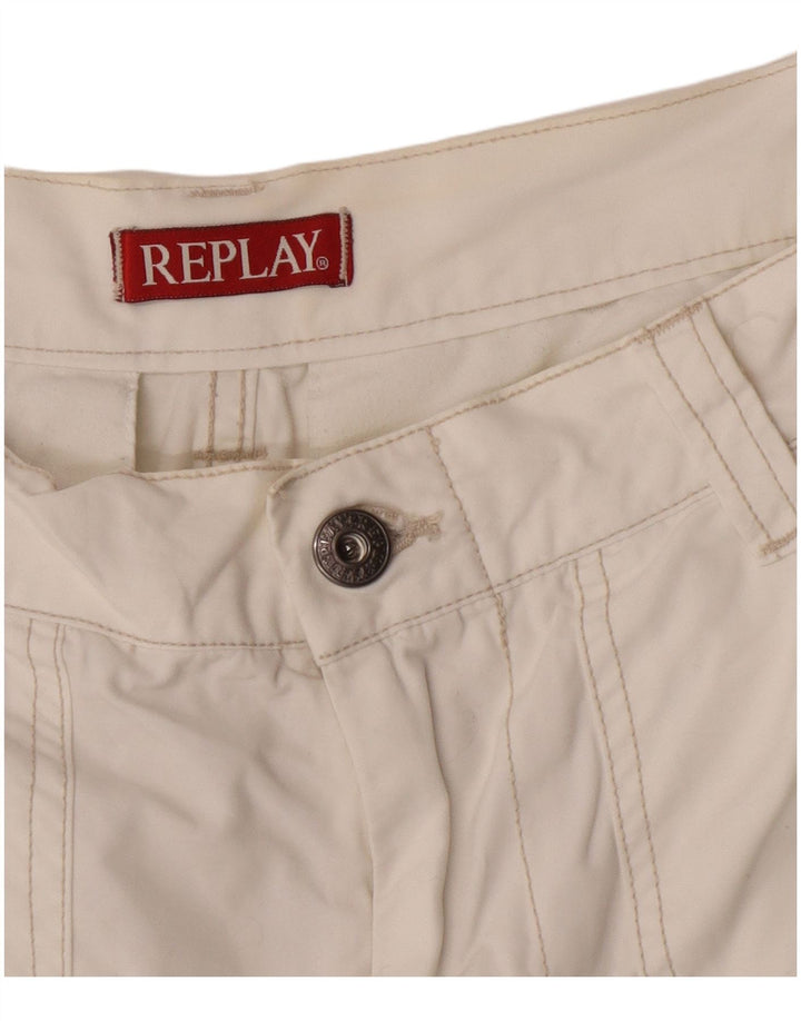 Replay Herren Cargoshorts W28 Small Weiß