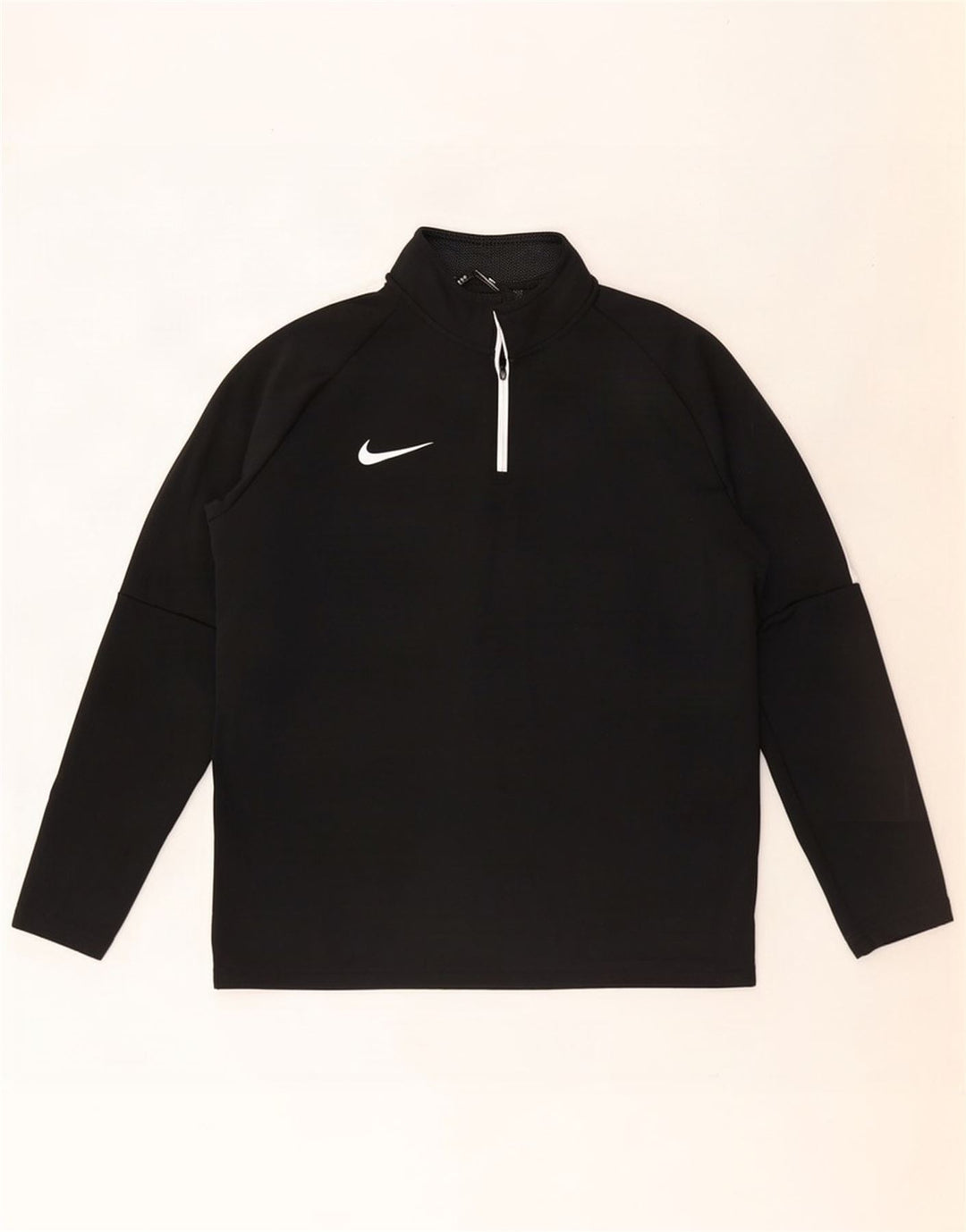 Nike Herren Dri Fit Pullover-Trainingsanzugoberteil mit Reißverschluss, Größe L, Schwarz, Farbblock