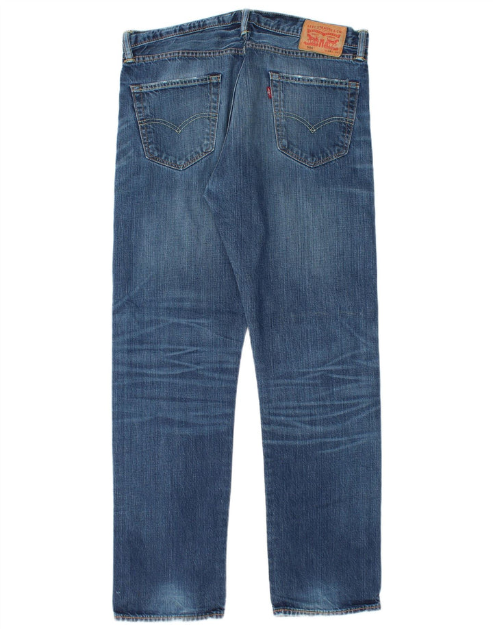 Levi's Herren 504 Straight Jeans W34 L32 Blaue Baumwolle