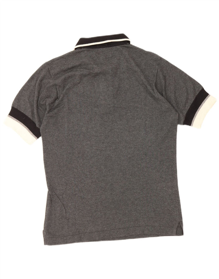 Fila Herren-Poloshirt, kleine graue Colourblock-Baumwolle