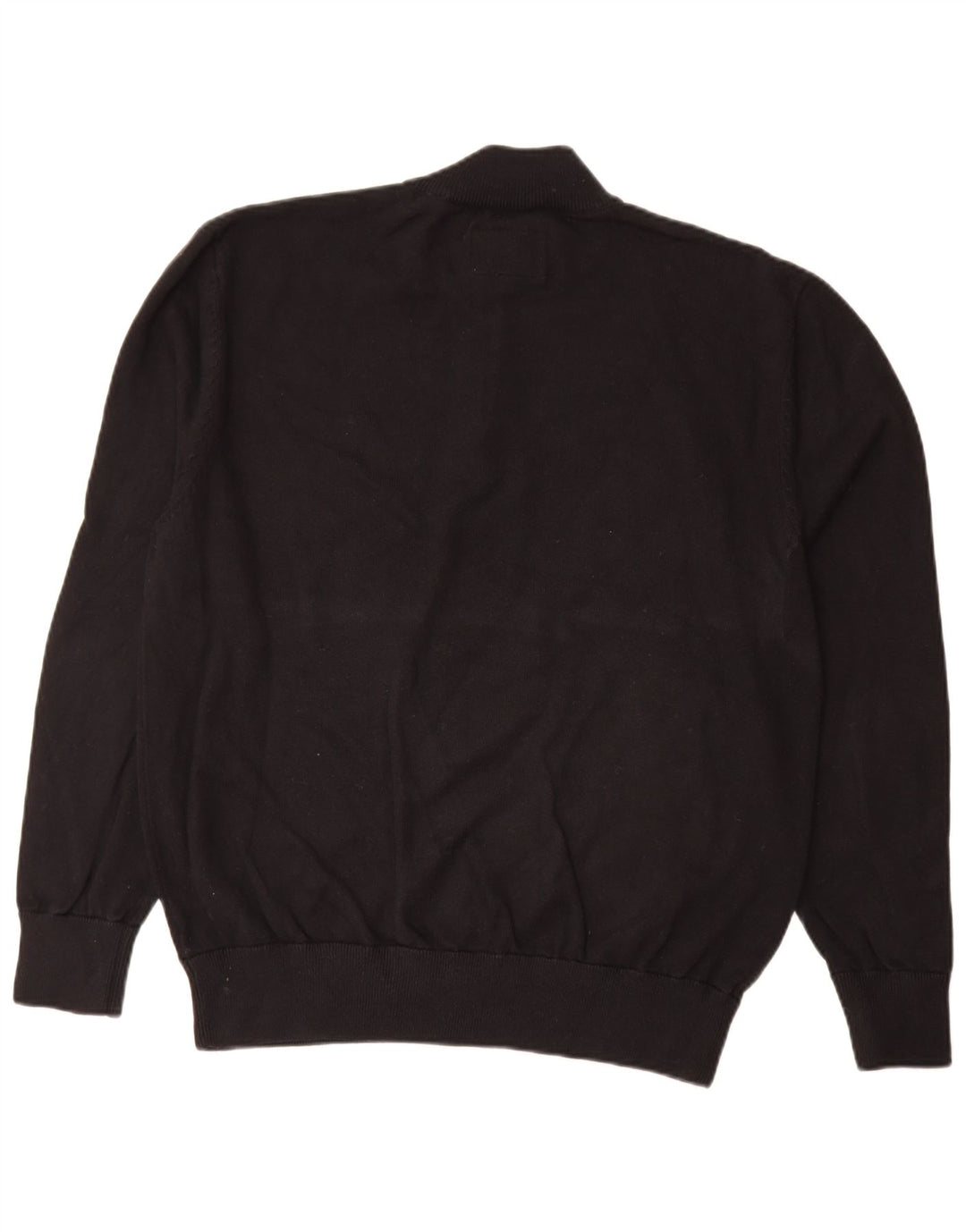 Jack Wills Herren-Pullover mit Reißverschluss am Hals, XL, schwarze Baumwolle