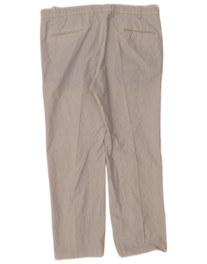 MASSIMO DUTTI Gerade Herrenanzughose EU 46 XL W36 L27 Weiß gestreift