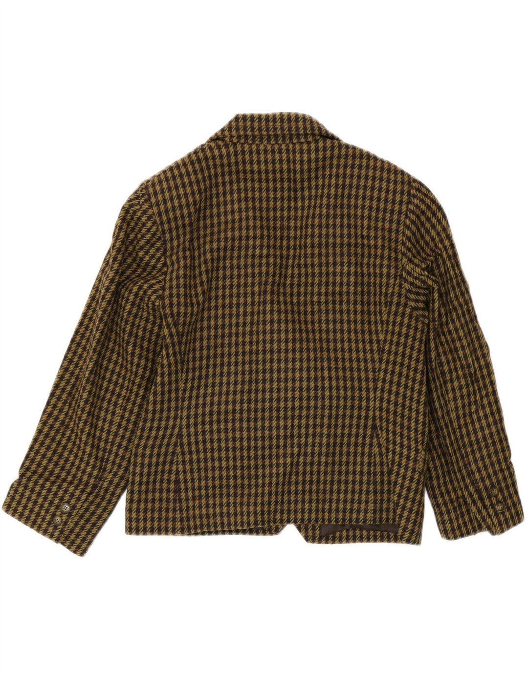 Vintage Damen Zweireihige Blazerjacke UK 10 Kleiner grüner Hahnentritt
