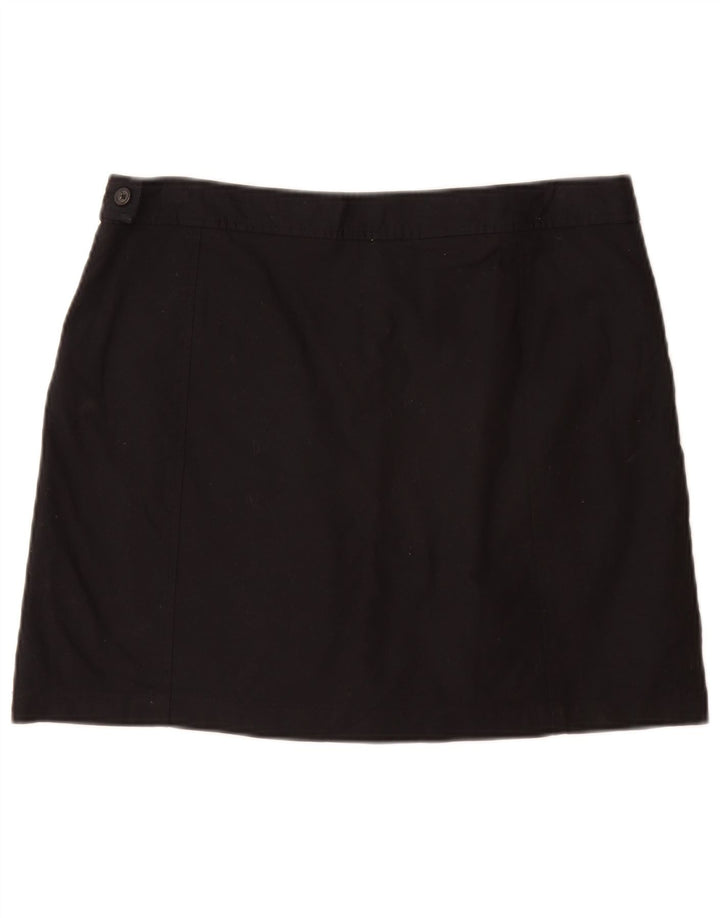 Dockers Damen A-Linienrock US 12 Large W32 Schwarze Baumwolle