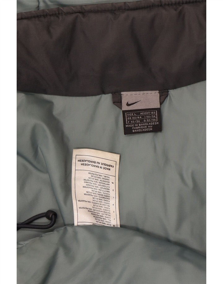 Nike Herren-Windbreakerjacke mit Kapuze, UK 42/44, großes graues Nylon