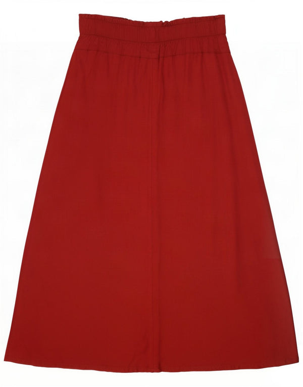 Vintage Damen A-Linienrock mit hoher Taille XS W24 Rot