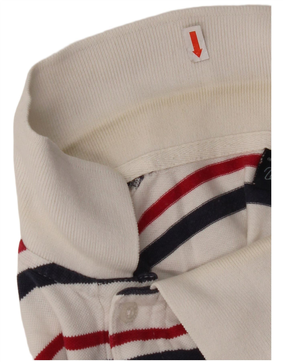 WRANGLER Herren Poloshirt 2XL weiß gestreift aus Baumwolle