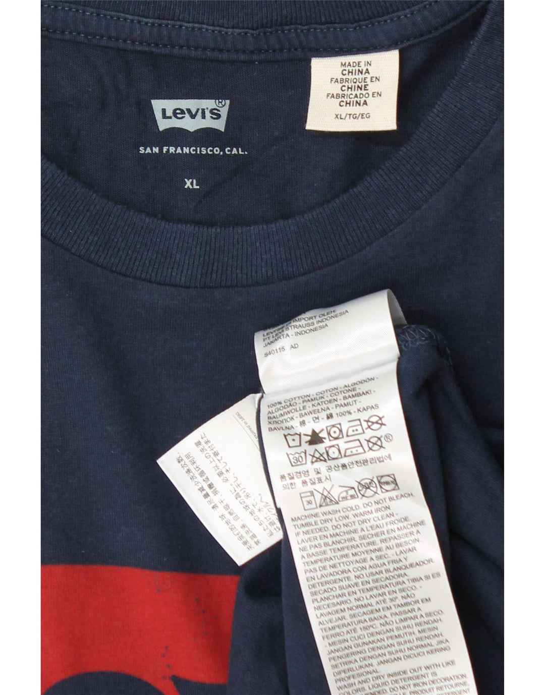 Levi's Herren-T-Shirt mit Grafik, XL, Marineblau, Baumwolle