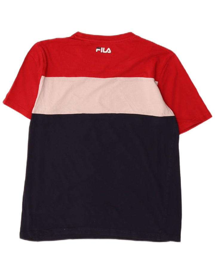 Fila Herren-T-Shirt mit Grafik, groß, mehrfarbig, Farbblock