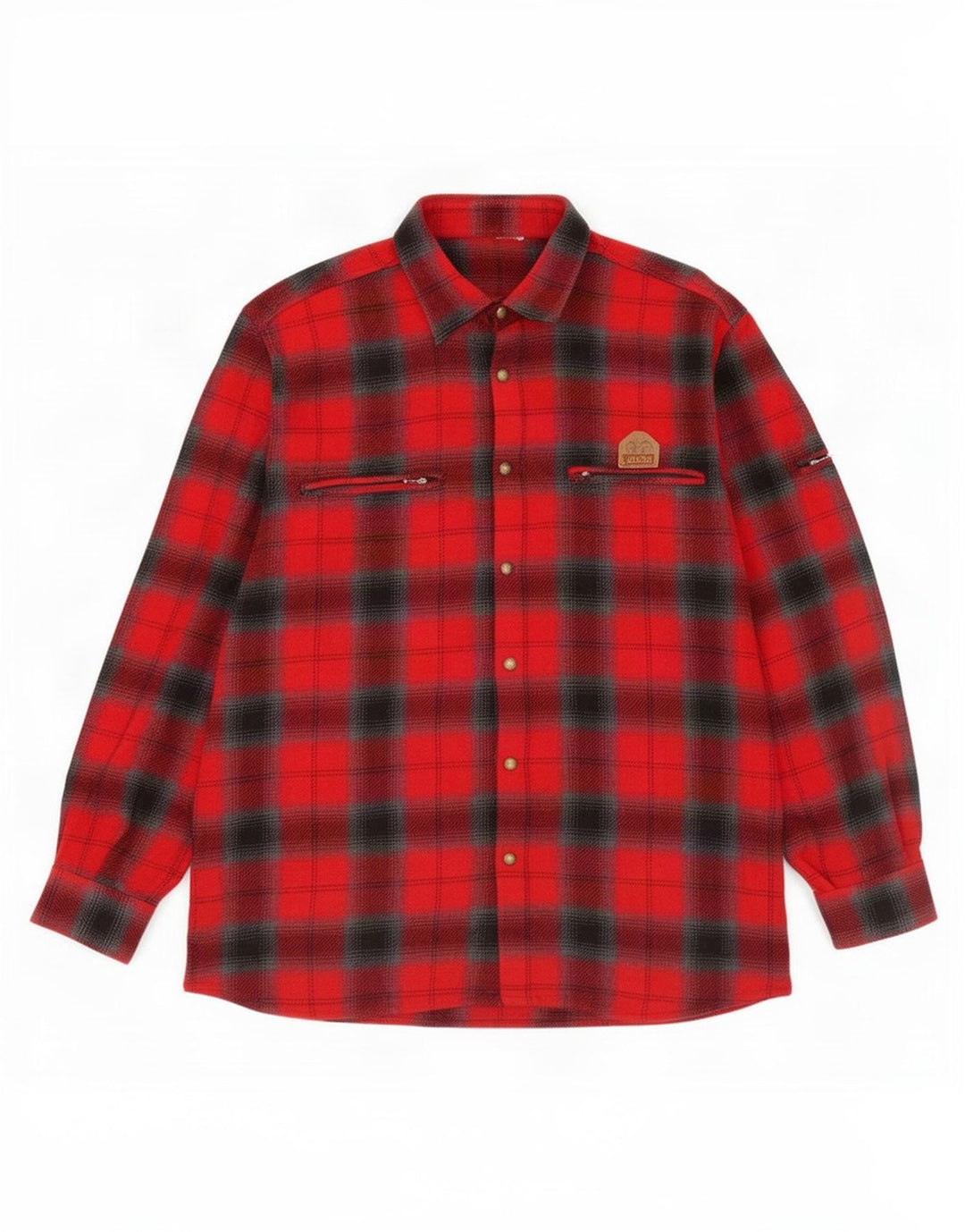 Vintage Herren Flanellhemd groß rot kariert