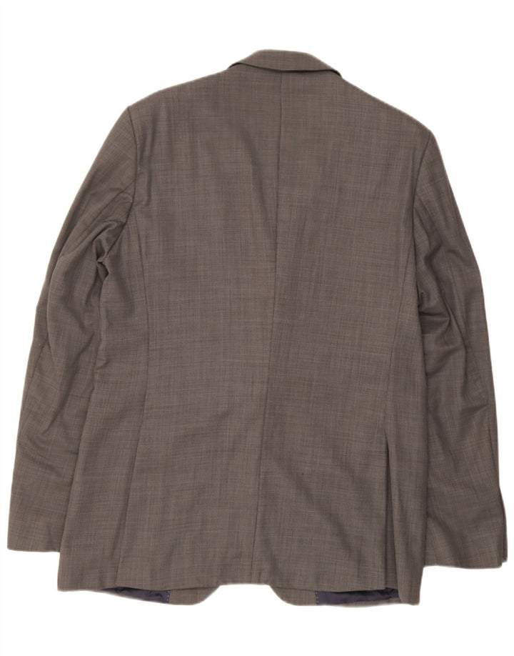 Zara Herren-Blazerjacke mit 2 Knöpfen, EU 52, große graue Wolle