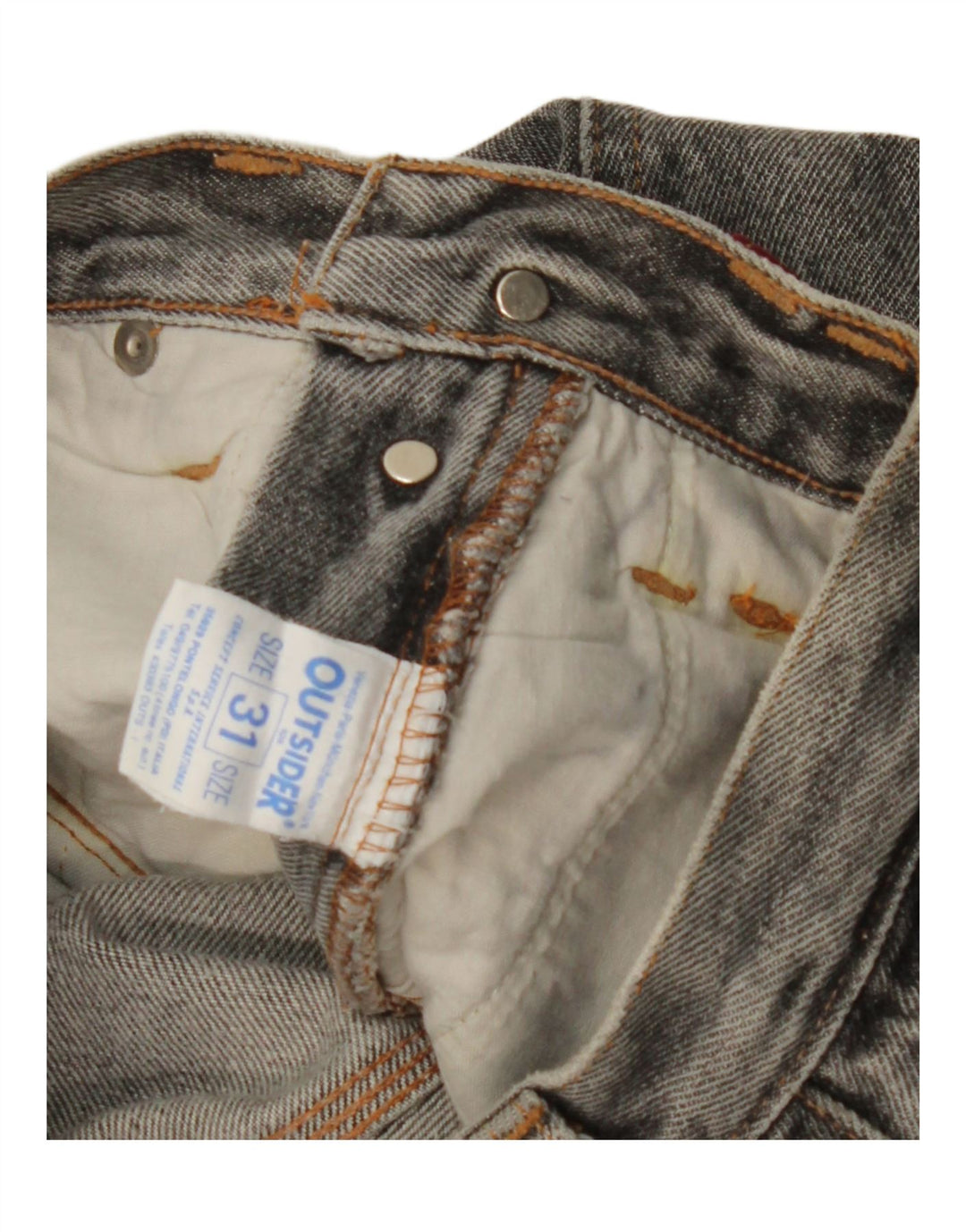 OUTSIDER Herren Tapered Jeans W31 L27 Graue Baumwolle