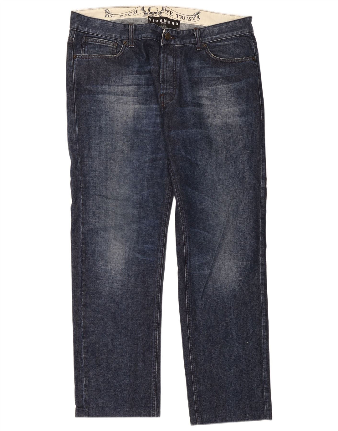 Richmond Herren Straight Jeans W38 L30 Marineblau